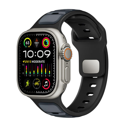 Dual-Color Silicone Band for Apple Watch – Waterproof Sport Outdoor Strap