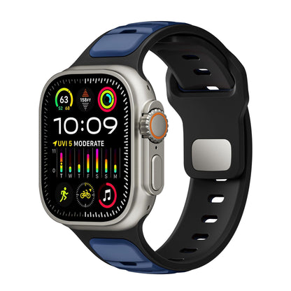 Dual-Color Silicone Band for Apple Watch – Waterproof Sport Outdoor Strap