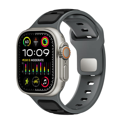 Dual-Color Silicone Band for Apple Watch – Waterproof Sport Outdoor Strap
