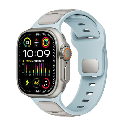 Dual-Color Silicone Band for Apple Watch – Waterproof Sport Outdoor Strap