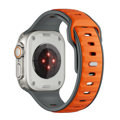 Dual-Color Silicone Band for Apple Watch – Waterproof Sport Outdoor Strap