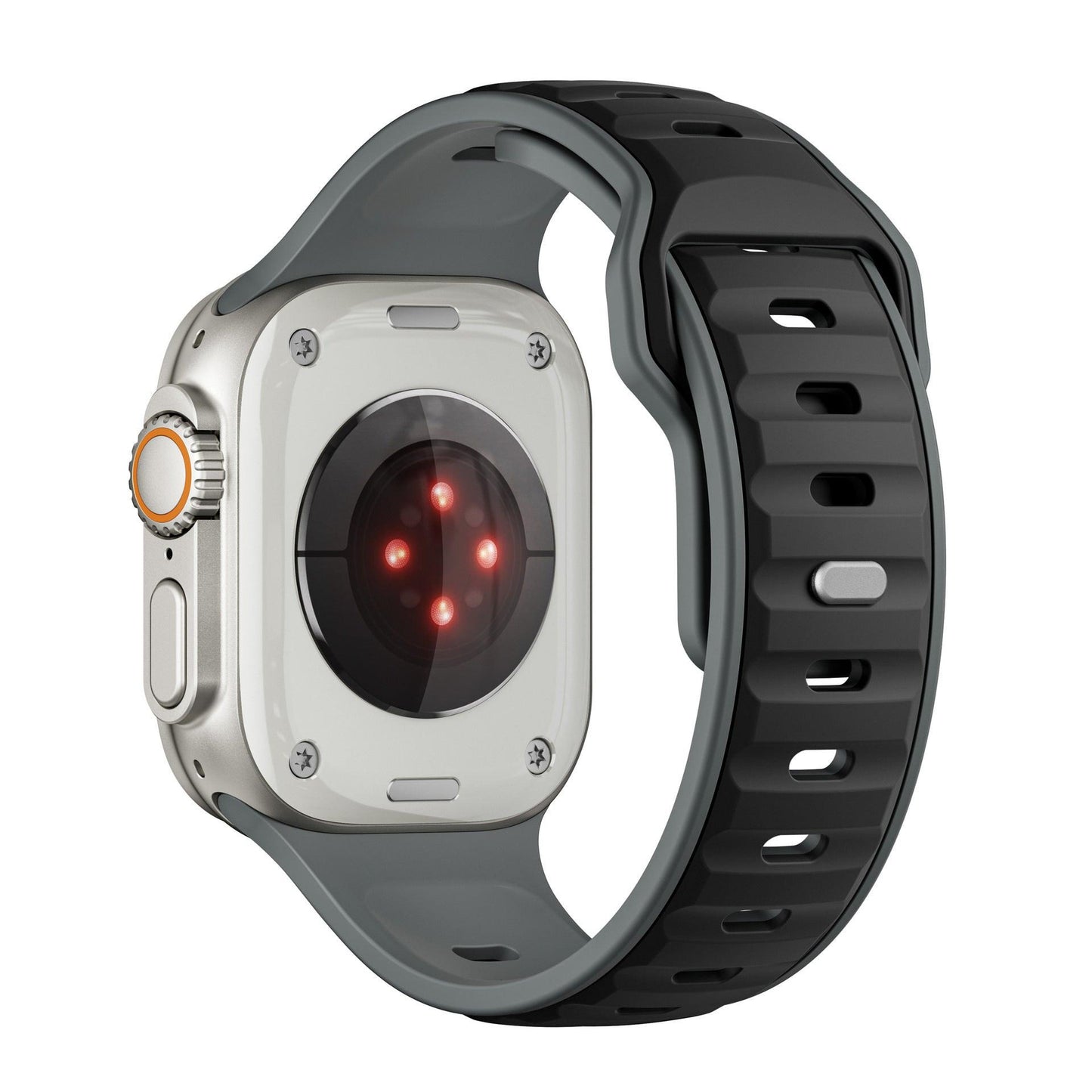 Dual-Color Silicone Band for Apple Watch – Waterproof Sport Outdoor Strap