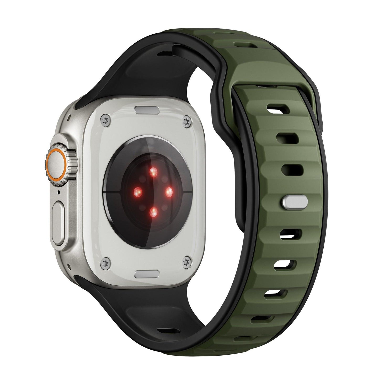 Dual-Color Silicone Band for Apple Watch – Waterproof Sport Outdoor Strap