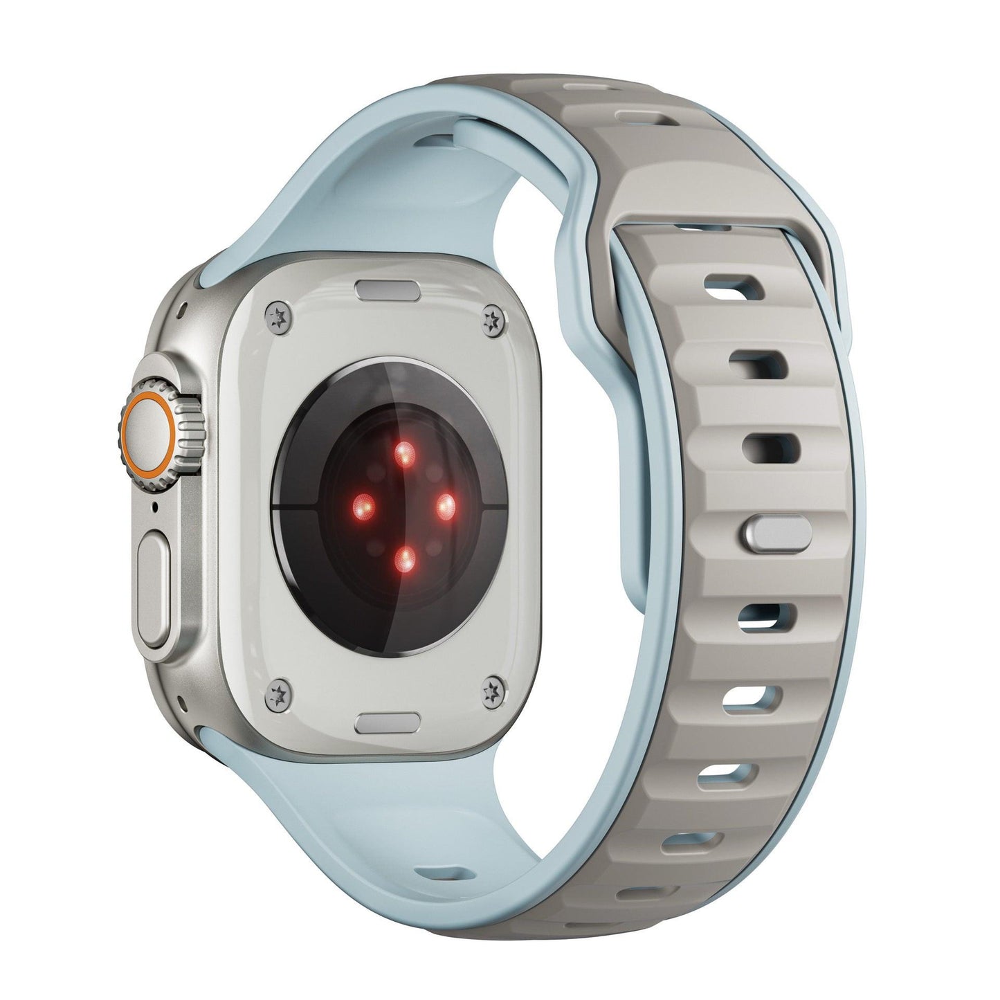 Dual-Color Silicone Band for Apple Watch – Waterproof Sport Outdoor Strap