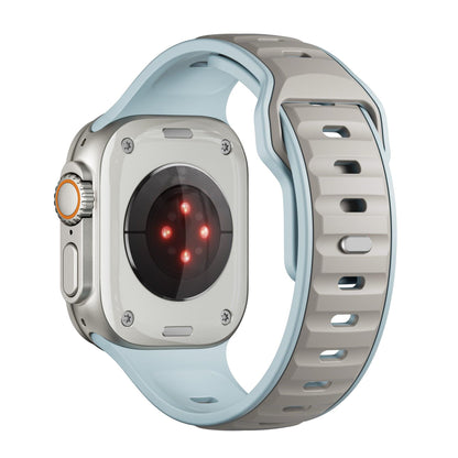 Dual-Color Silicone Band for Apple Watch – Waterproof Sport Outdoor Strap