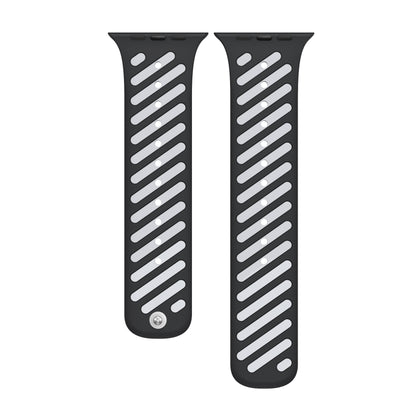 Dual-Tone Magnetic Silicone Band for Apple Watch with Glow Accent Option.