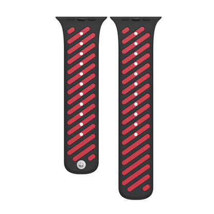 Dual-Tone Magnetic Silicone Band for Apple Watch with Glow Accent Option.