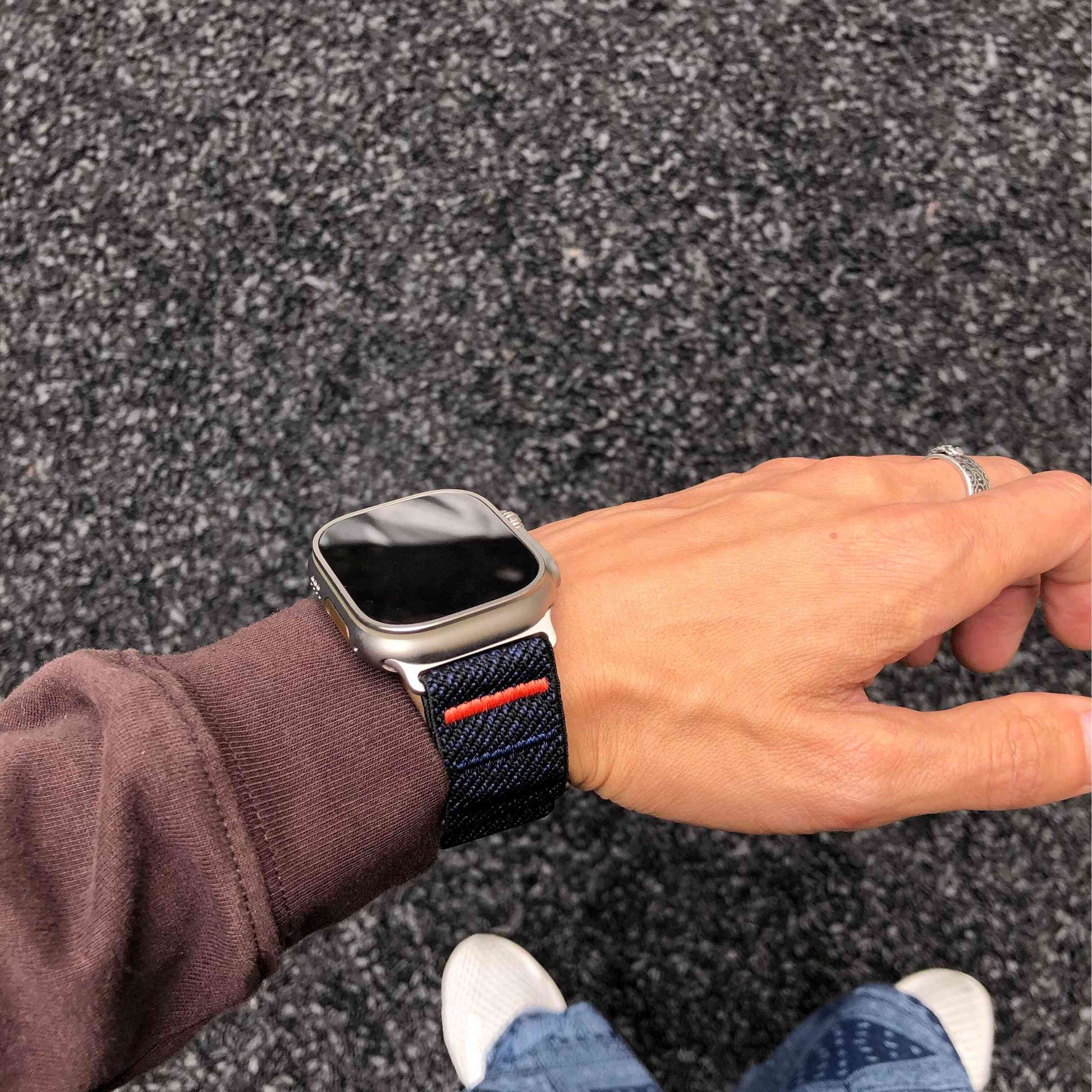 Elastic Nylon Band for Apple Watch Breathable Sport Loop Strap.