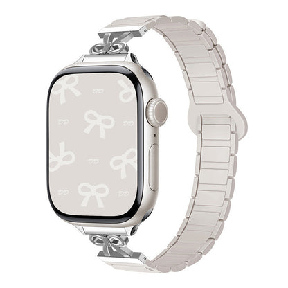 Elegant Bow Magnetic Silicone Band for Apple Watch