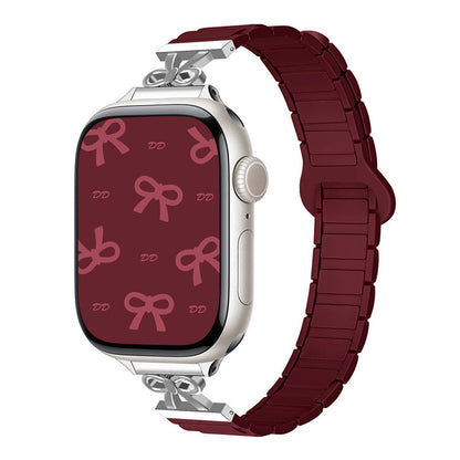 Elegant Bow Magnetic Silicone Band for Apple Watch