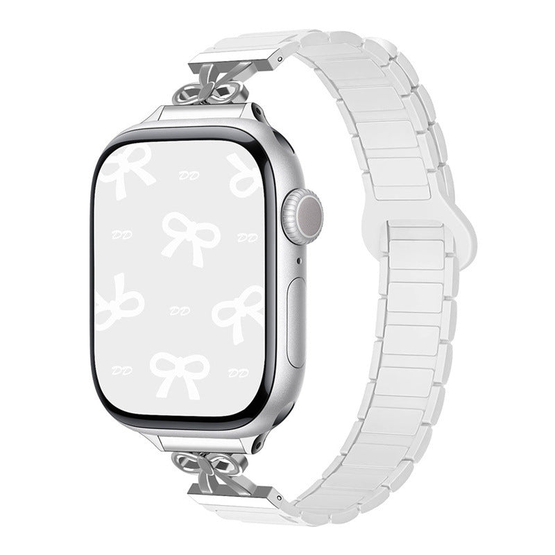 Elegant Bow Magnetic Silicone Band for Apple Watch