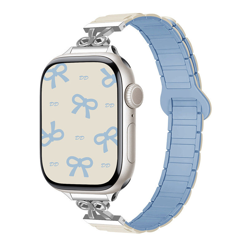 Elegant Bow Magnetic Silicone Band for Apple Watch