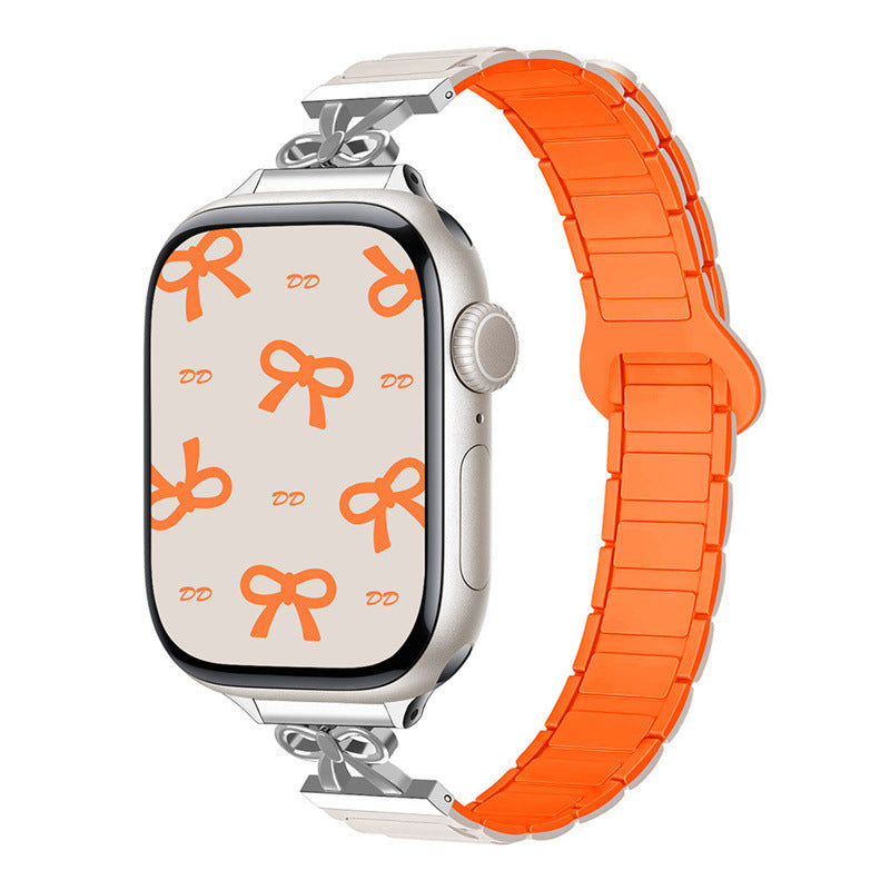 Elegant Bow Magnetic Silicone Band for Apple Watch