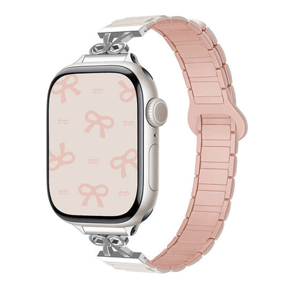 Elegant Bow Magnetic Silicone Band for Apple Watch