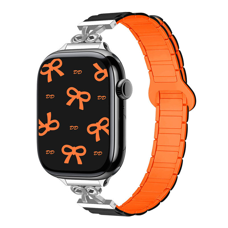 Elegant Bow Magnetic Silicone Band for Apple Watch