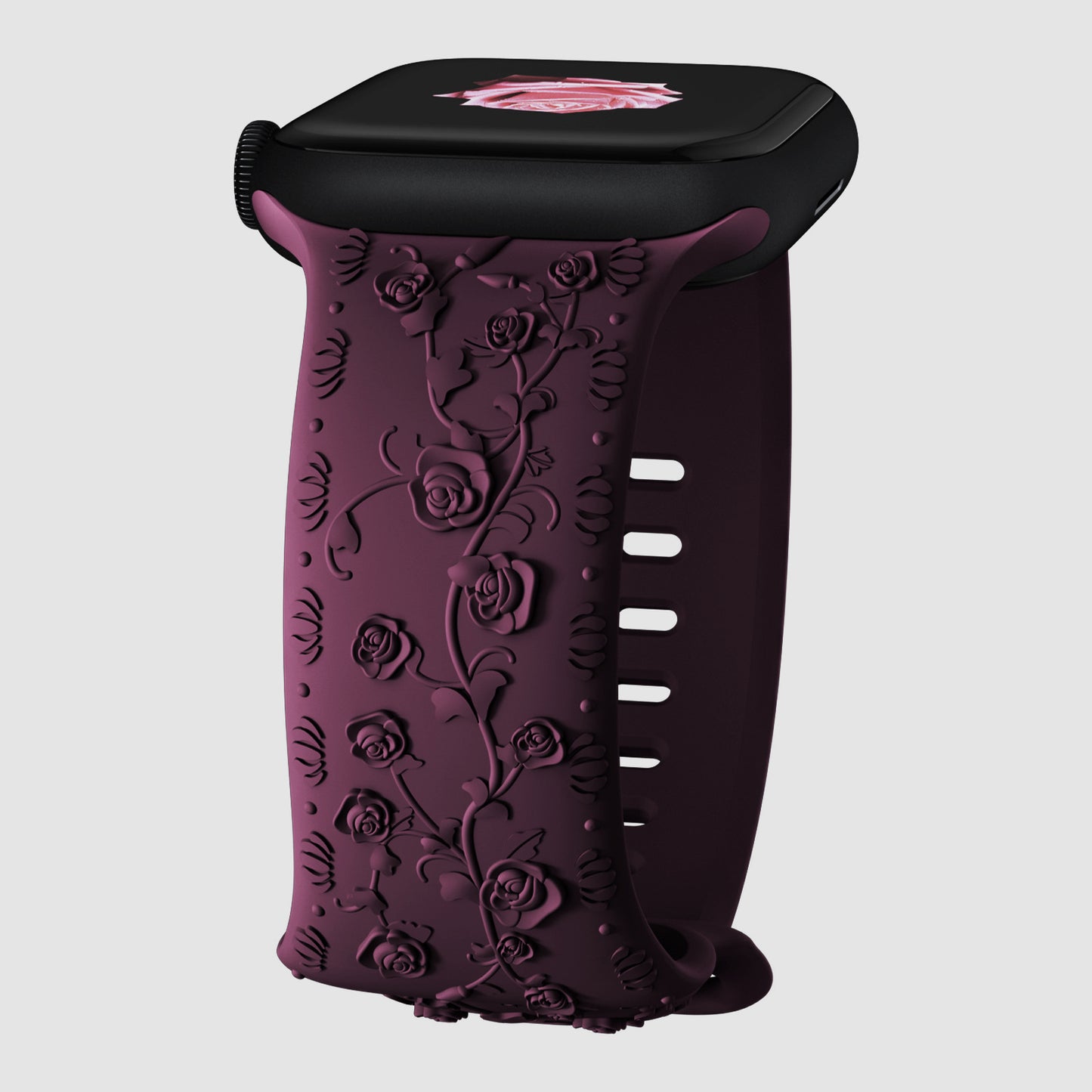 Embossed Rose Silicone Band for Apple Watch
