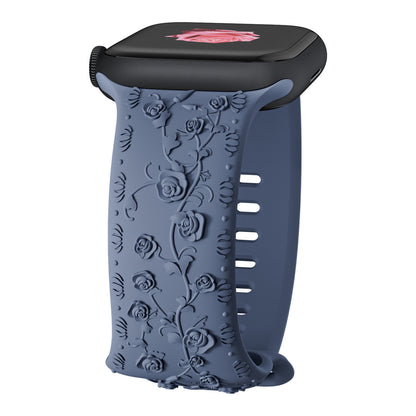 Embossed Rose Silicone Band for Apple Watch