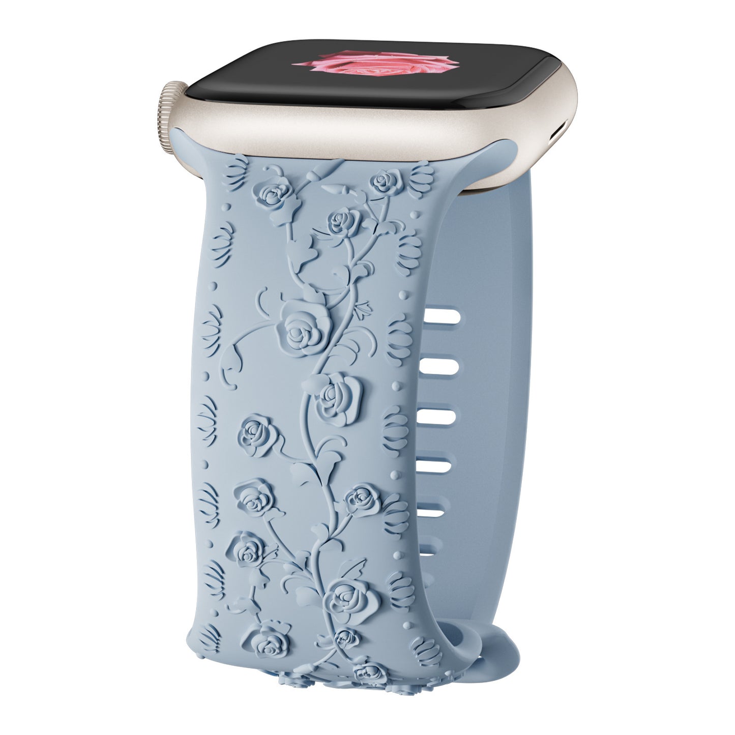Embossed Rose Silicone Band for Apple Watch