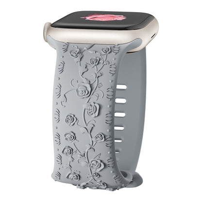 Embossed Rose Silicone Band for Apple Watch