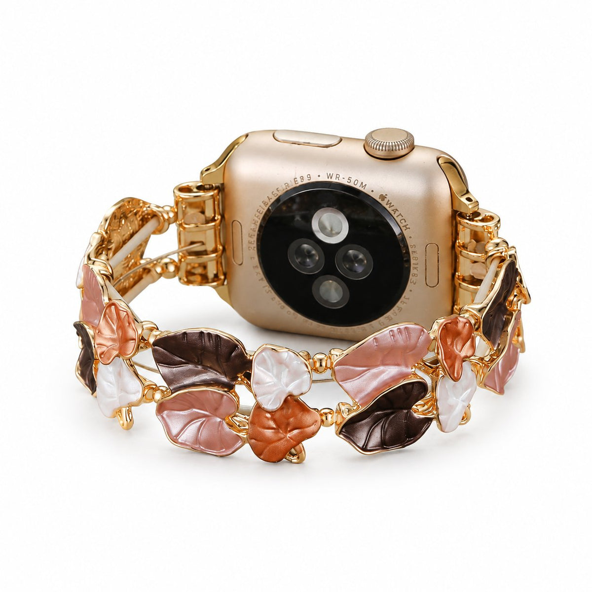 Enamel Leaf Bracelet Band for Apple Watch – Nature-Inspired Jewelry Style