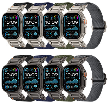 Explorer Style Nylon Band with Metal Connectors for Apple Watch