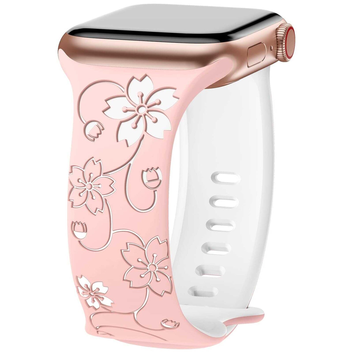 Floral Pattern Silicone Band for Apple Watch