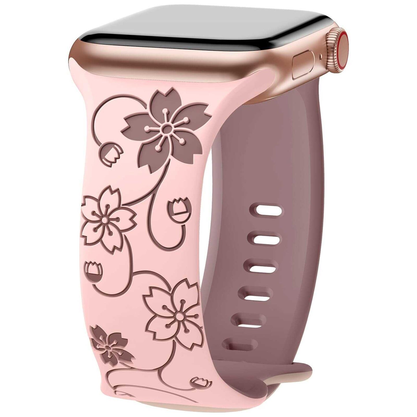 Floral Pattern Silicone Band for Apple Watch