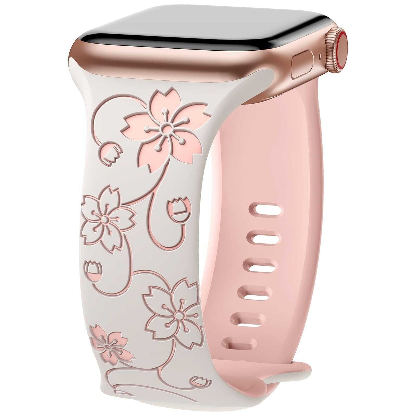 Floral Pattern Silicone Band for Apple Watch
