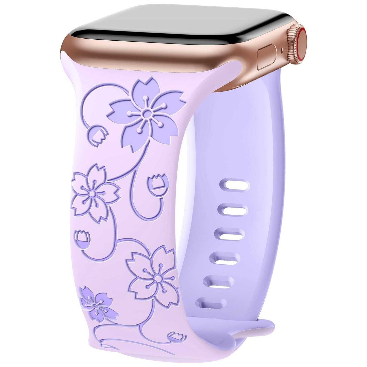 Floral Pattern Silicone Band for Apple Watch