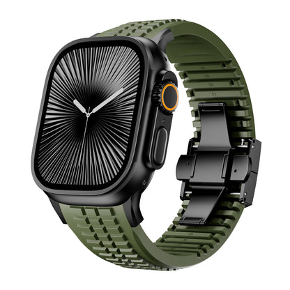 Fluoro Rubber Butterfly Clasp Strap for Apple Watch