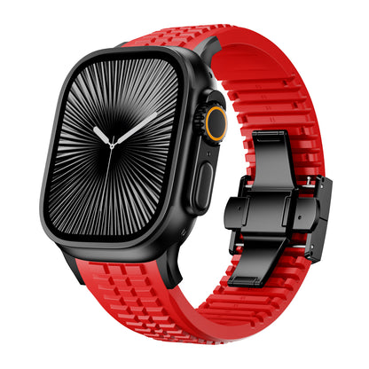 Fluoro Rubber Butterfly Clasp Strap for Apple Watch