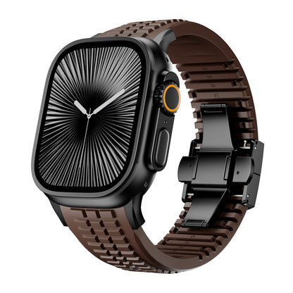 Fluoro Rubber Butterfly Clasp Strap for Apple Watch