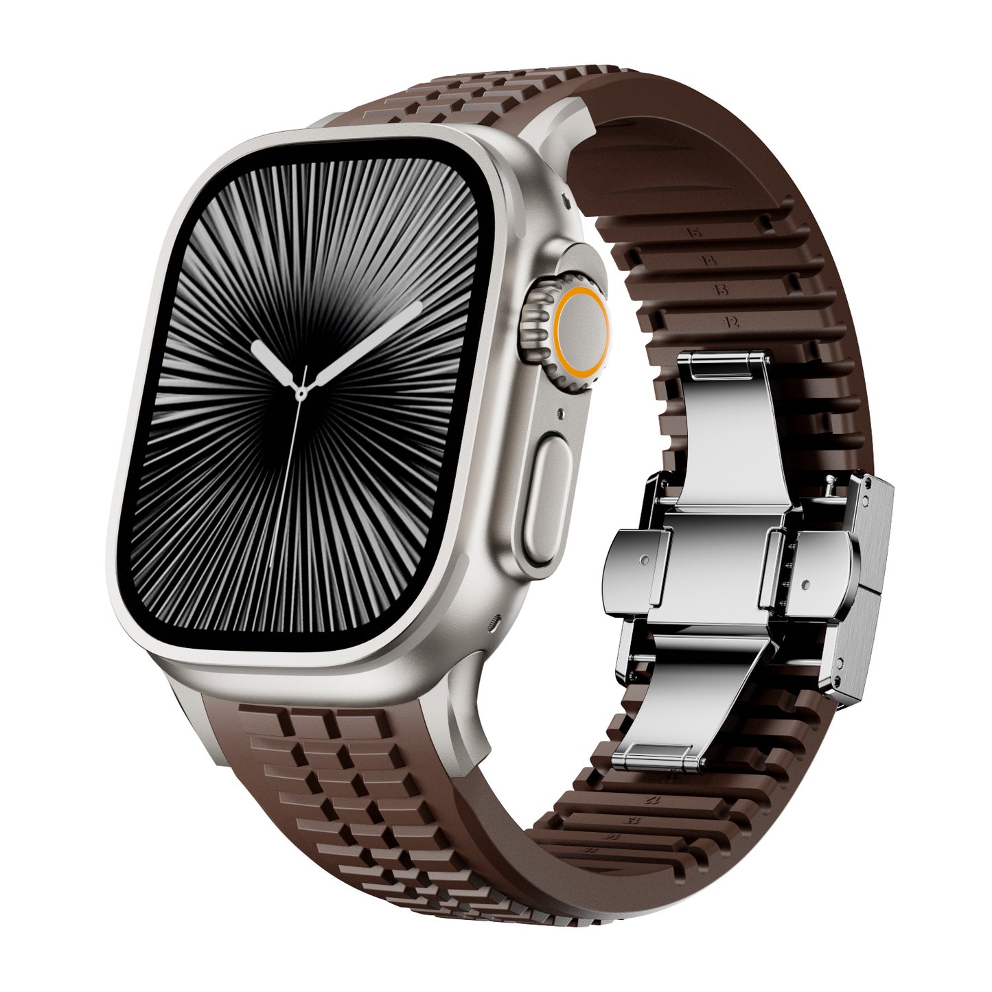 Fluoro Rubber Butterfly Clasp Strap for Apple Watch