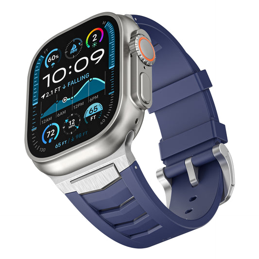 Fluoroelastomer Band with Stainless Steel for Apple Watch