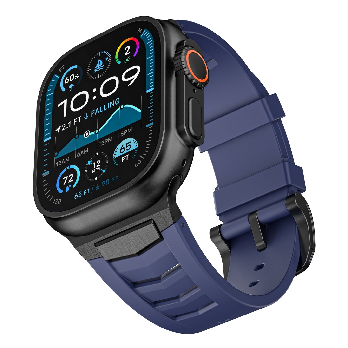 Fluoroelastomer Band with Stainless Steel for Apple Watch