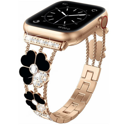 Four-Leaf Clover Rhinestone Bracelet Band for Apple Watch