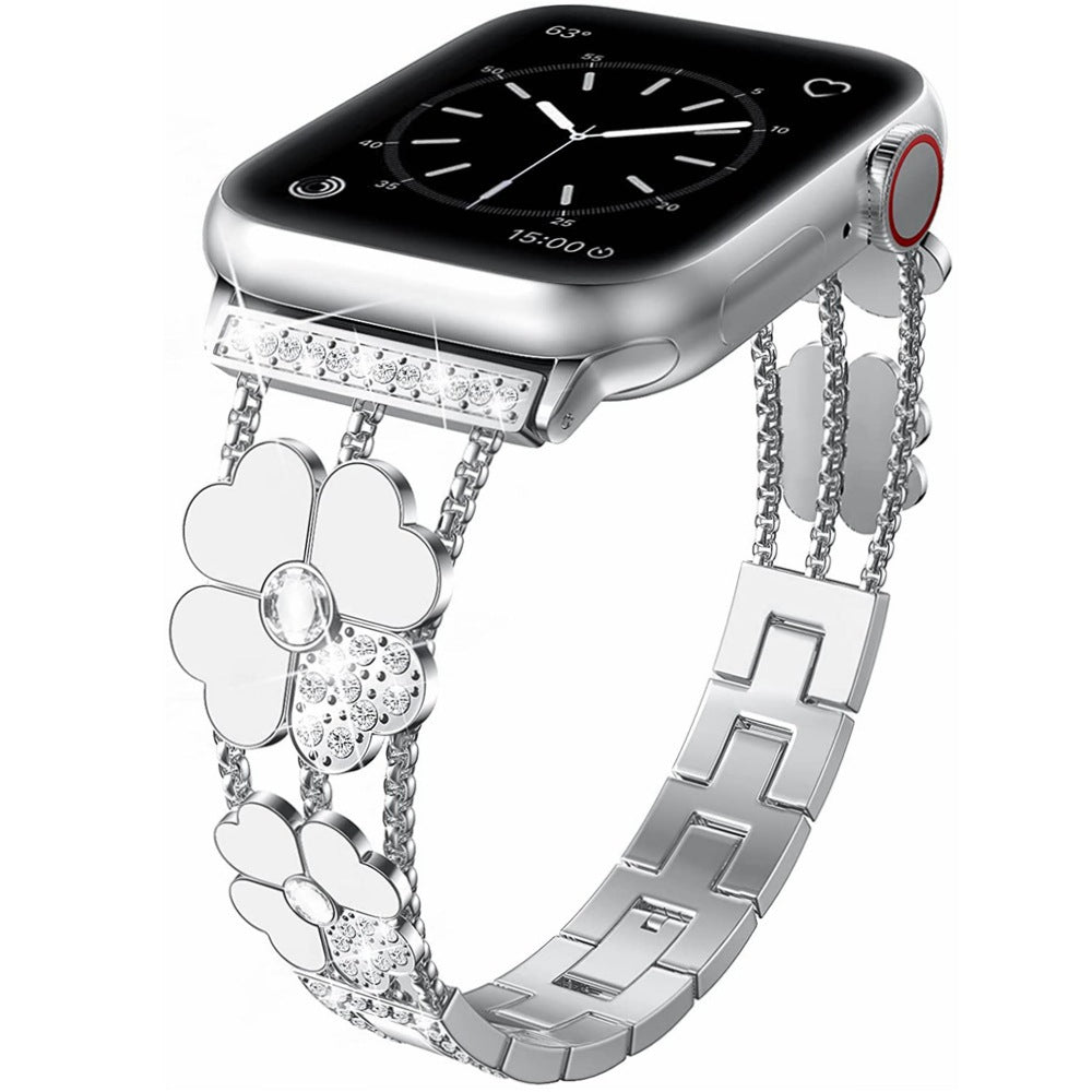 Four-Leaf Clover Rhinestone Bracelet Band for Apple Watch