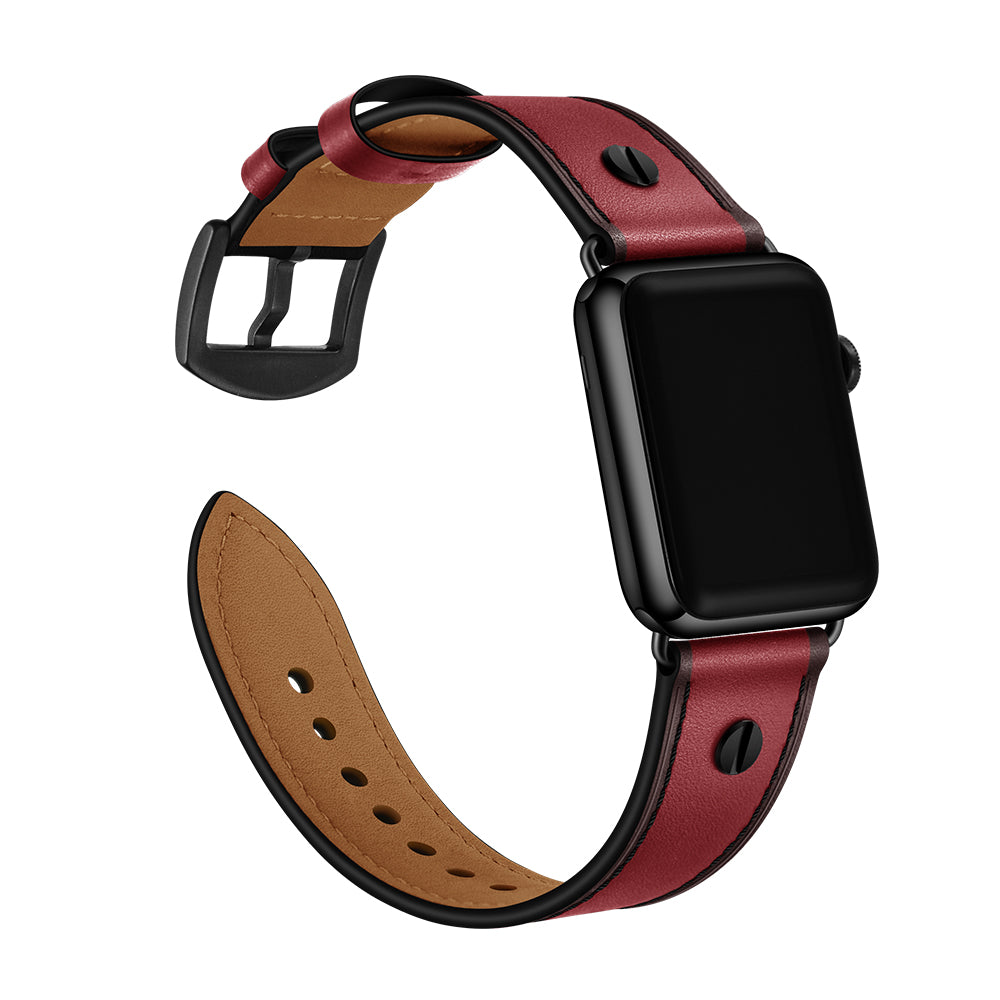 Full Grain Leather Apple Watch Vintage One-Pin Strap
