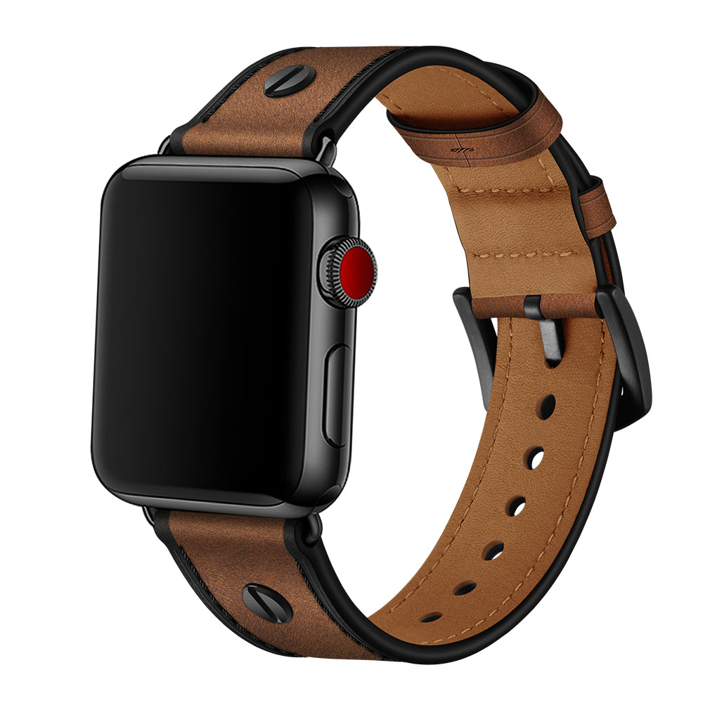 Full Grain Leather Apple Watch Vintage One-Pin Strap