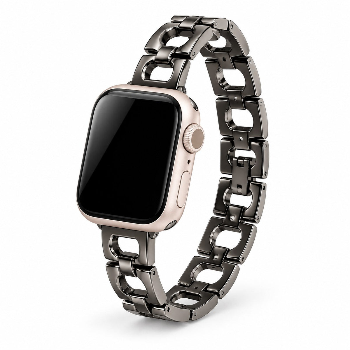 Geometric Hollow Link Metal Bracelet Band for Apple Watch