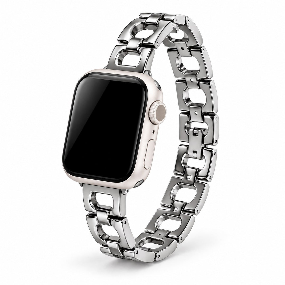 Geometric Hollow Link Metal Bracelet Band for Apple Watch