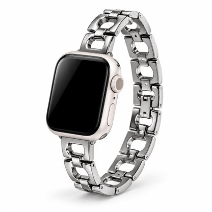 Geometric Hollow Link Metal Bracelet Band for Apple Watch