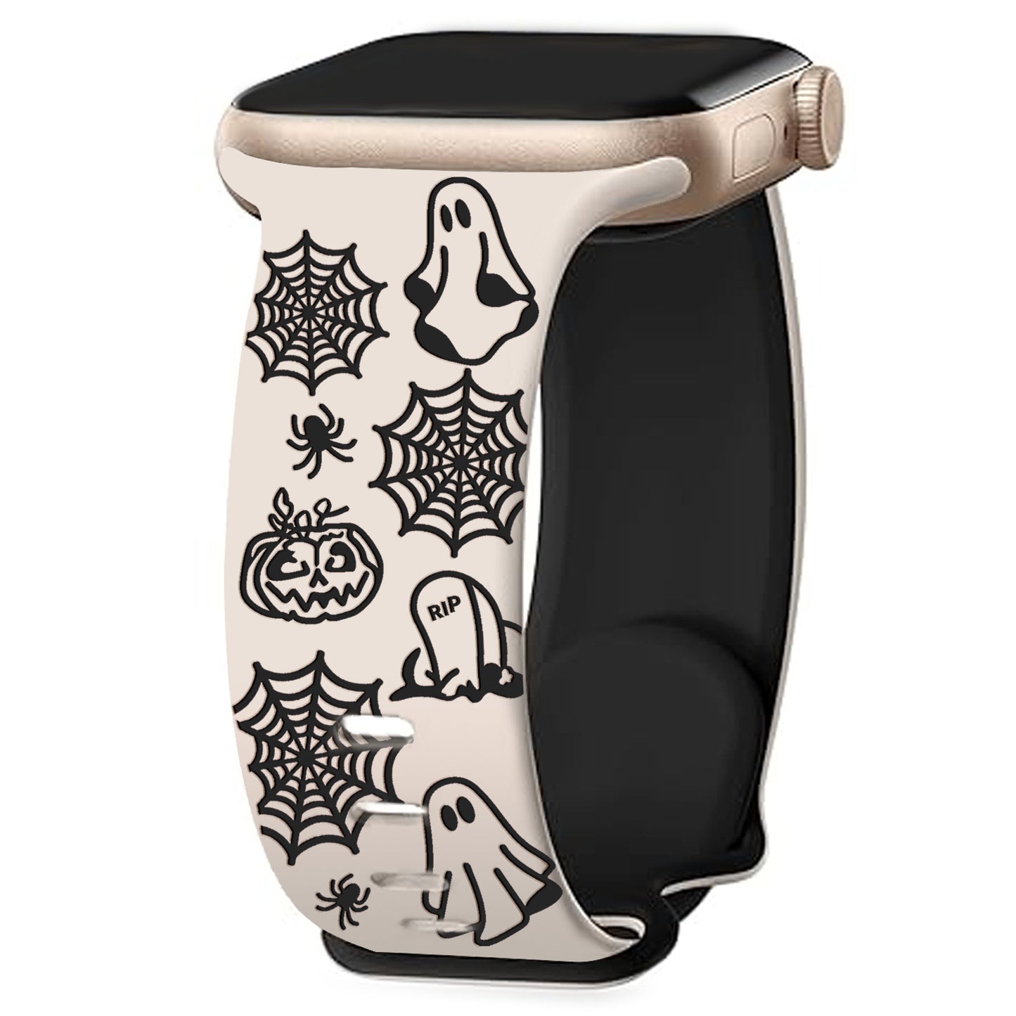 Halloween Ghost Engraved Silicone Band for Apple Watch