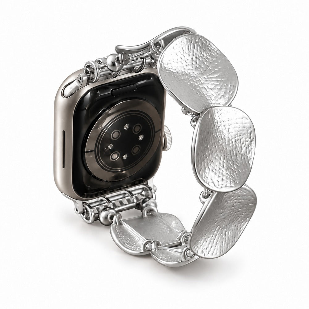 Hammered Disc Stretch Bracelet Band for Apple Watch