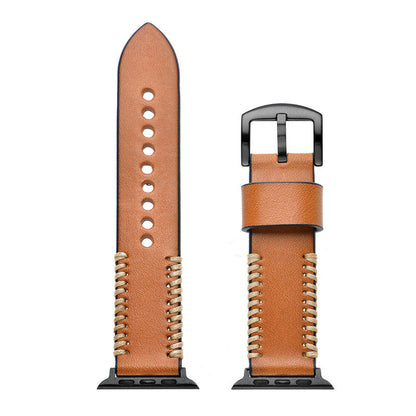 Hand-Stitched Full-Grain Leather Band for Apple Watch