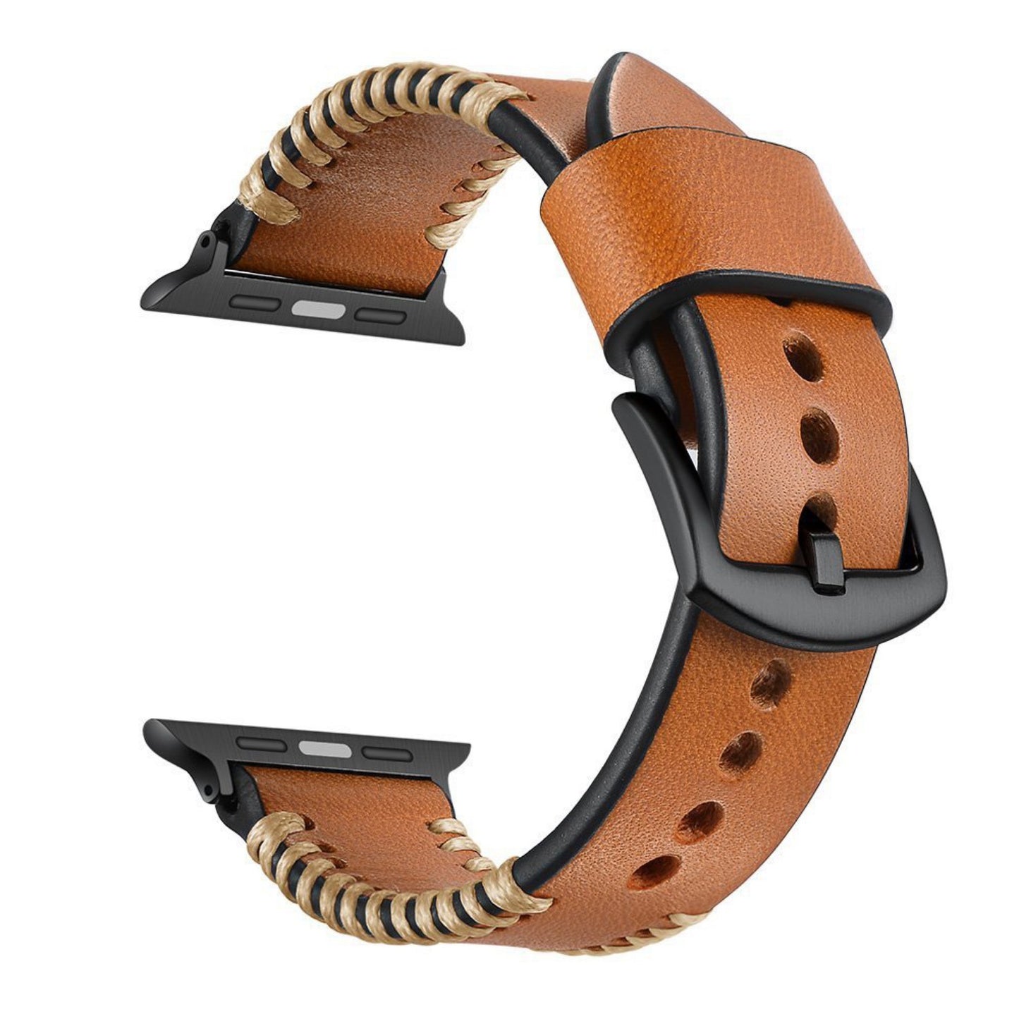 Hand-Stitched Full-Grain Leather Band for Apple Watch