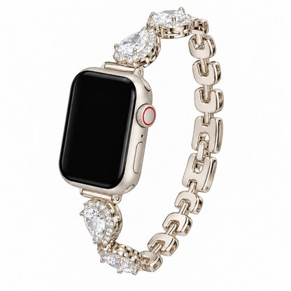 HeartGleam Crystal Metal Band for Apple Watch