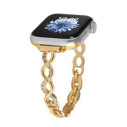 Infinity Rhinestone Link Band for Apple Watch – Elegant Bracelet Style