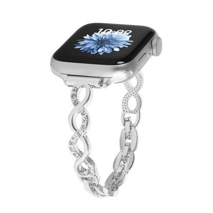 Infinity Rhinestone Link Band for Apple Watch – Elegant Bracelet Style
