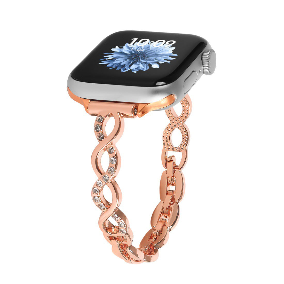 Infinity Rhinestone Link Band for Apple Watch – Elegant Bracelet Style